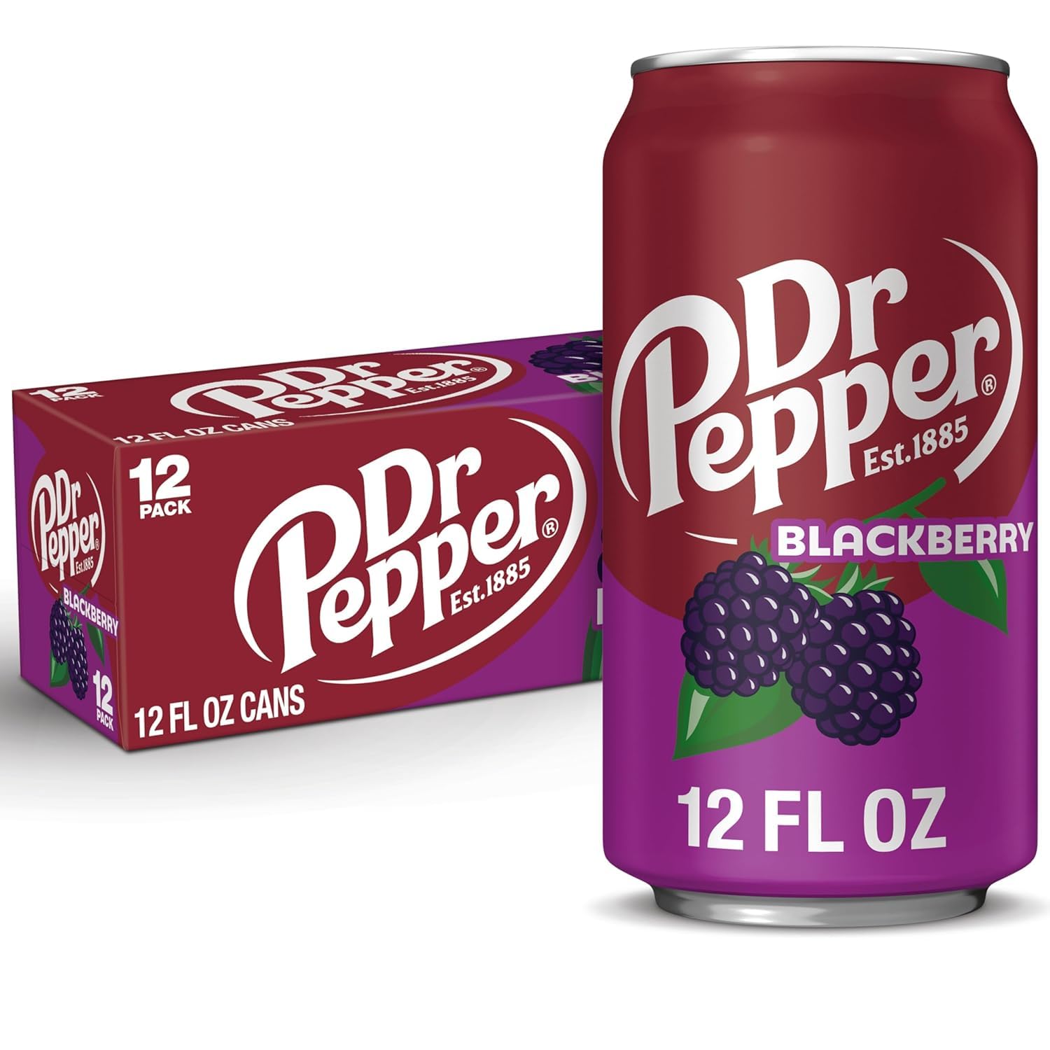 Dr Pepper Blackberry Soda, Tangy Blackberry, Creating a Fruity Twist On the Iconic Beverage, Limited Edition 330ml X Pack Of 6 (Product Of USA) From DECADENT-image-21