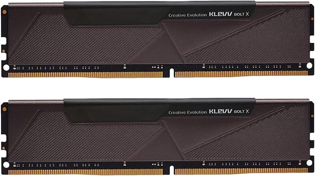 KLEVV BOLT X 16GB kit (8GB x2) 3200 MHz Gaming Memory DDR4-RAM XMP 2.0 Non-RGB High Performance Overclocking