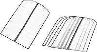 Amazon Basics Zippered PEVA Garment Bags - Dust, Dirt & Pet Hair Protection, Translucent Water-Resistant 5-Pack for Storage & Travel