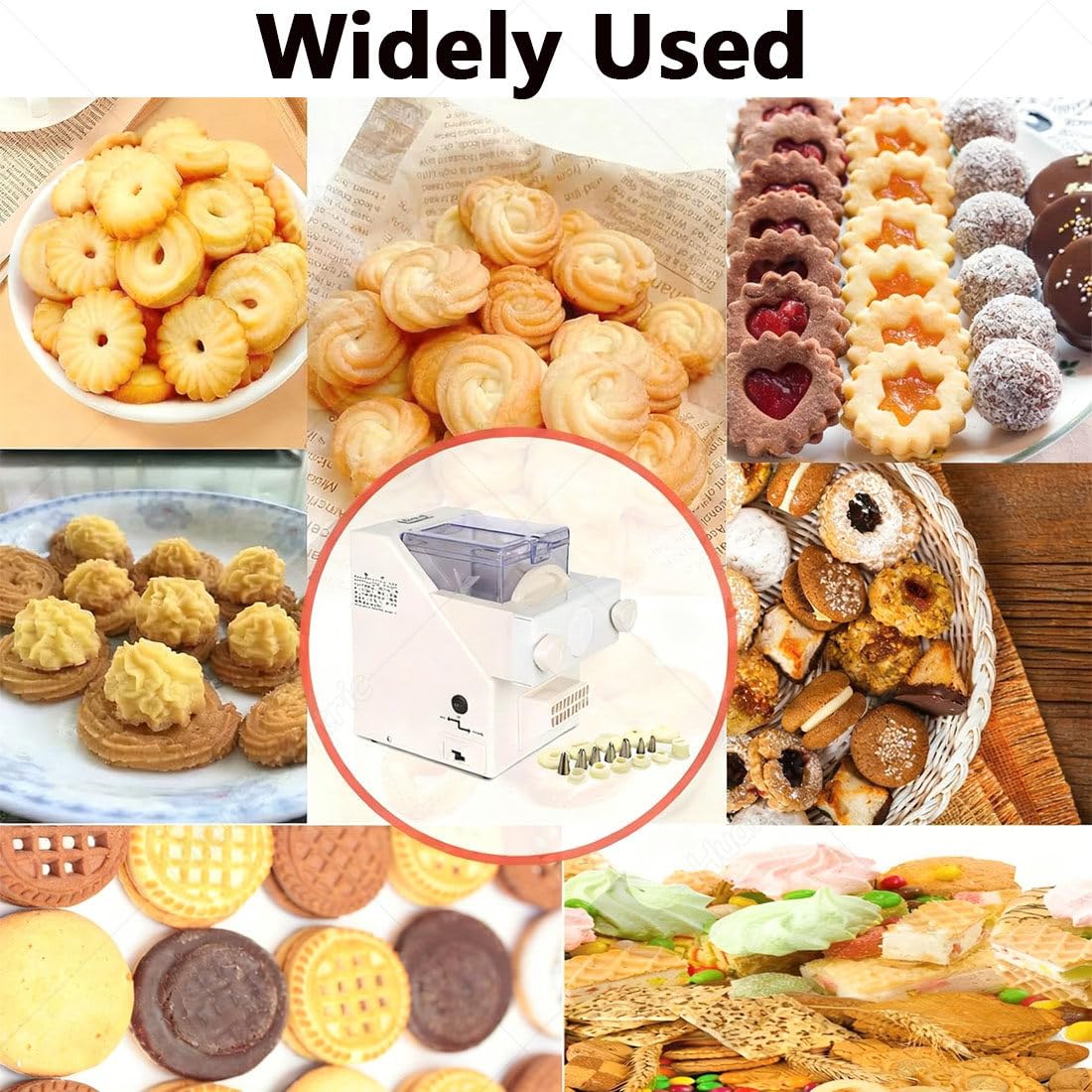 Máquina automática para hacer galletas con boquillas intercambiables, para postres, cocina y repostería en casa