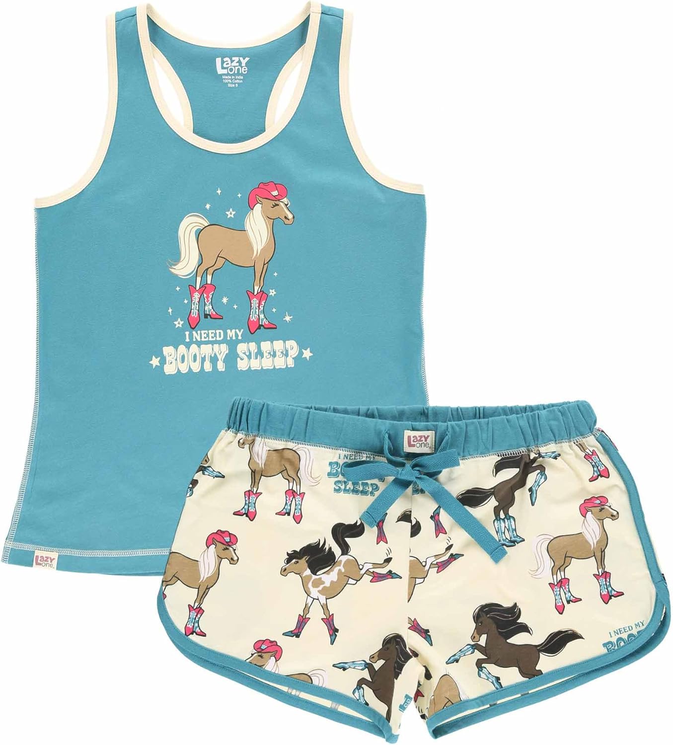 Lazy One Matching Pajamas for Women, Cute Pajama Shorts and Tank Top Set, Summer Pajamas