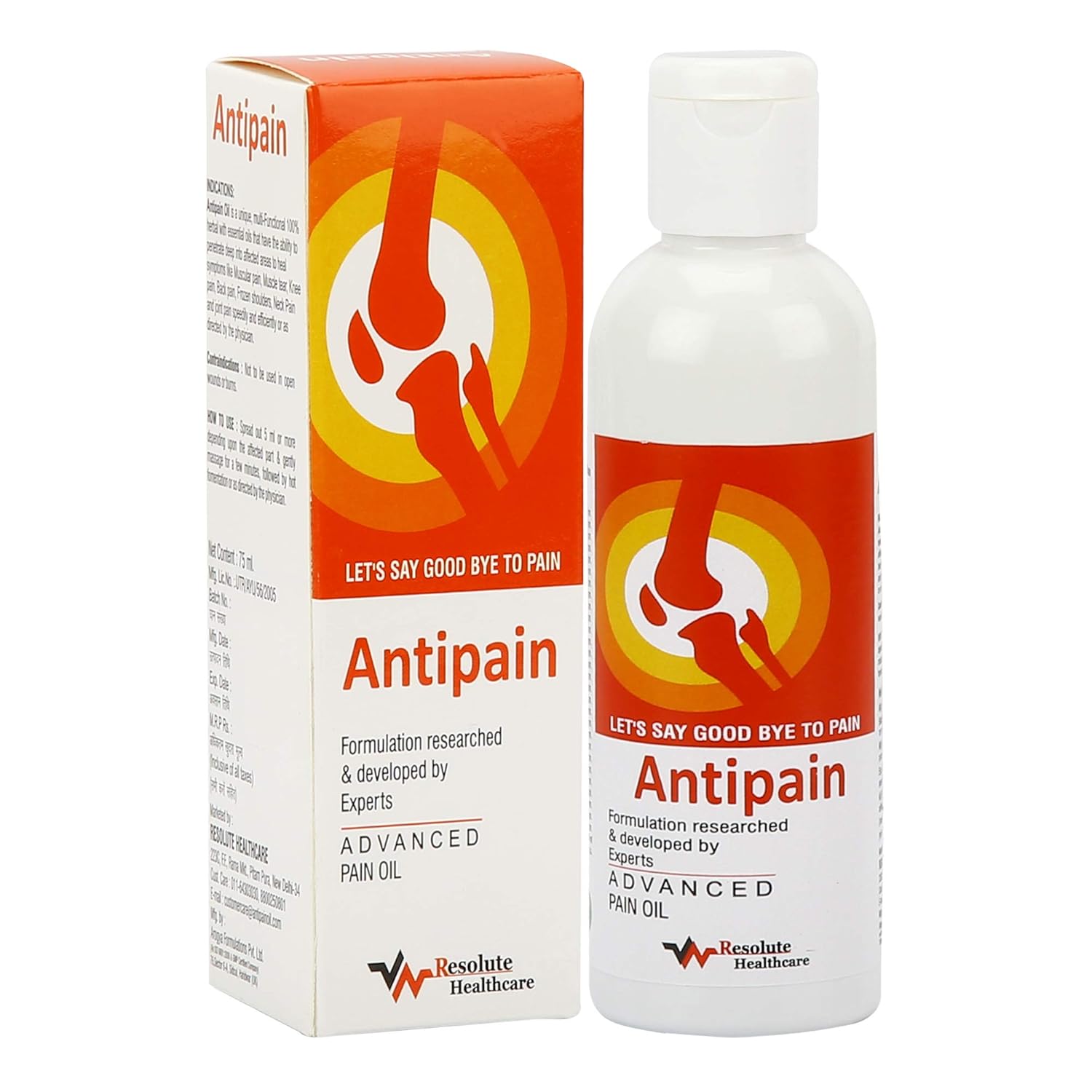 IMC Resolute Healthcare Antipain Ayurvedic Pain Relief Oil 75 Ml