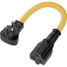 [4-in-1] 15 Amp Household AC Plug to 20 Amp T Blade Adapter Cable,Nema5-15P to 5-15R,5-20R,6-15R,6-20R, 4 in 1 AC Adapter,