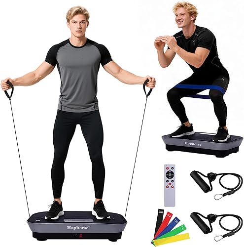 Vibration Plate Machine,180 Speeds Shake Plate for Lymphatic Drainage Weight Loss, Vibrating Fitness Platform 460LB Capacity Whole Body Workout with