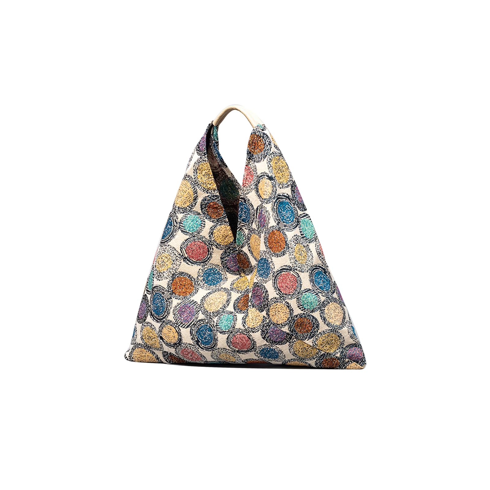 CORIOS Sac à Main pour Femme Sac D'épaule en Toile Ethnique Style Sacs Cabas Sac Fourre Bohème Grande Sac de Plage Leicht Sac Hobo Rétro Sacs Portés Épaule pour Vacances Plage Travail Multicolore I