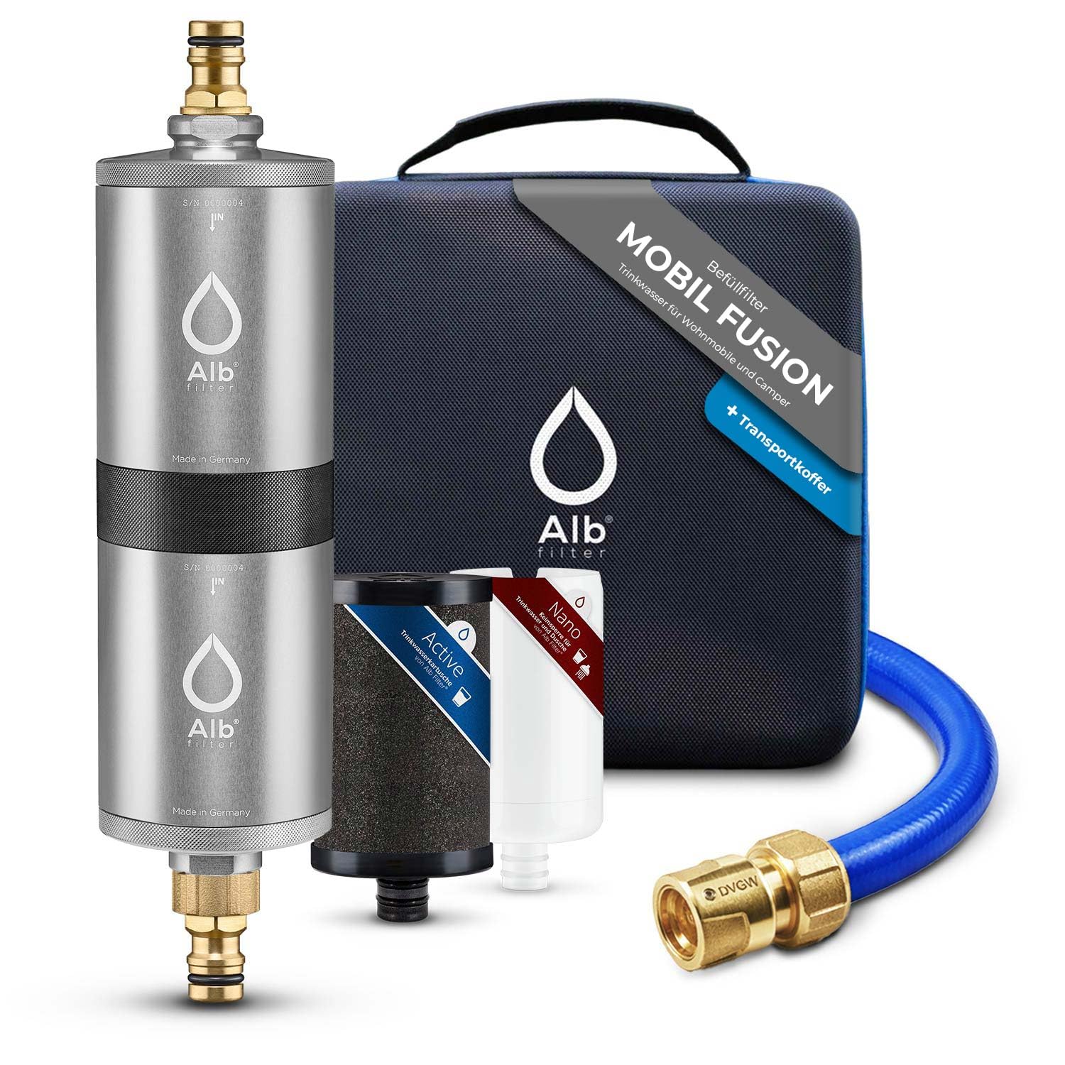 Alb Filter® FUSION Active+Nano Trinkwasserfilter – Gardena Anschluss-Set, Made in Germany