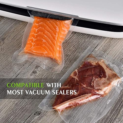 Miniatura 5 de Bolsas selladoras al vacío para alimentos, paquete de 6 unidades, 3 rollos de 11 x 20 pies + 3 rollos de 8 x 20 pies de grado comercial sin BPA,