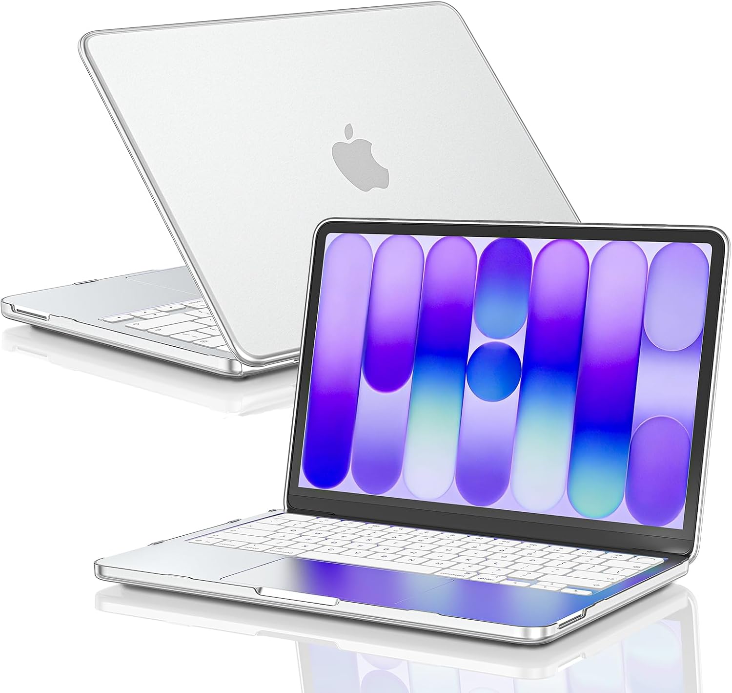 EooCoo for MacBook Neo Case 13 inch 2026 Model A3404, 100% Match Official Color, Anti-Fingerprint & Scratch & Crack, Sturdy Protective Hard Shell Cover Laptop Accessories, Indigo Clear