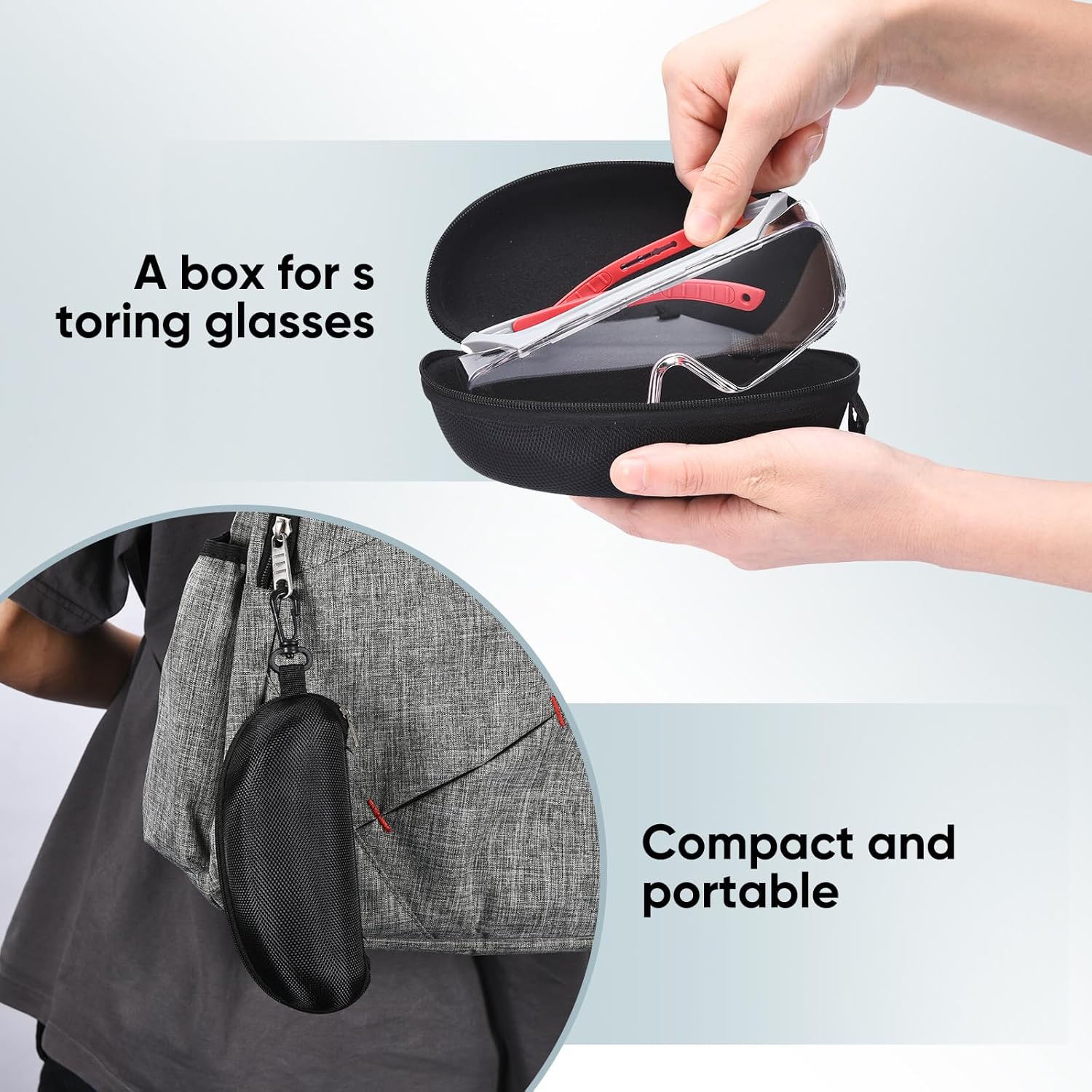 Safety Glasses Over Eyeglasses, Anti Fog&Scratch-Resistant Lenses, Adjustable Protective Eyewear Goggles, ANSI Z87 Certified Laboratory Safety Goggles and Shooting Glasses(Clear Lens) image 8 of 8 B0CDH14WWJ