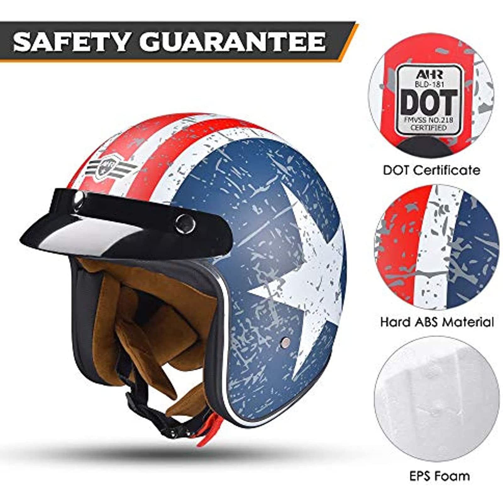 A-PRO Jet Motorcycle Helmet – ECE 22-06 Approved, Silver, Custom Scooter Naked Chopper Style