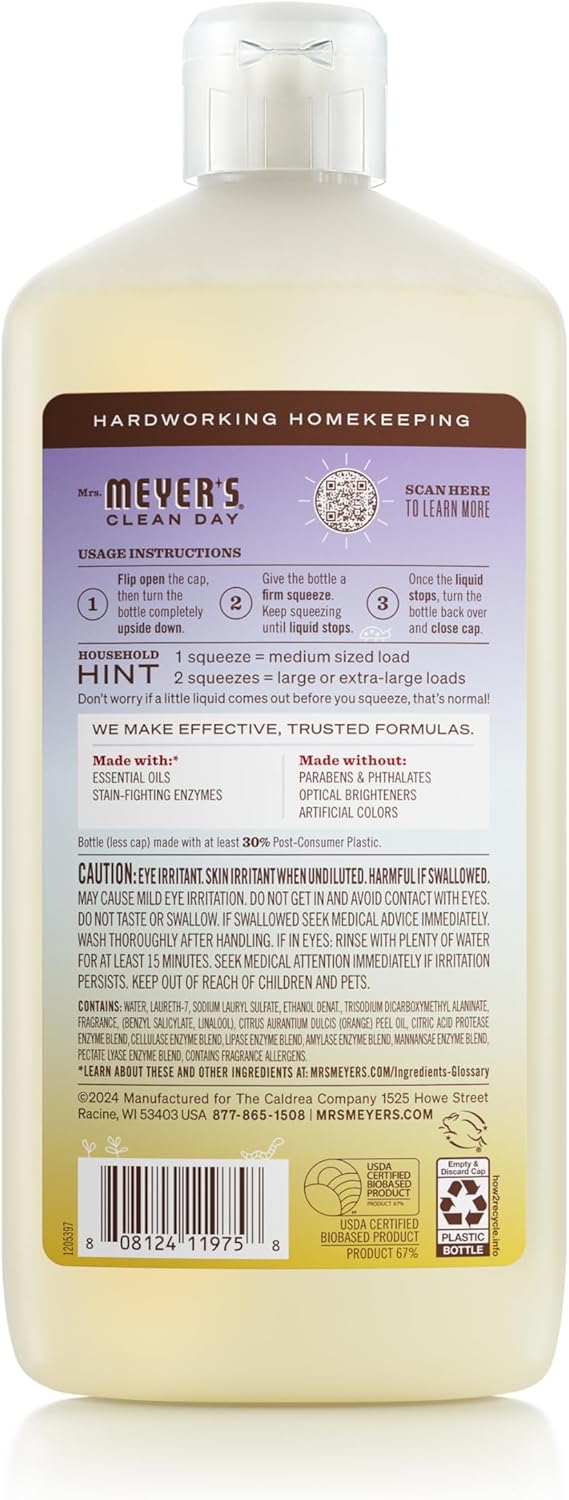 MRS. MEYER'S CLEAN DAY Ultra Concentrated Laundry Detergent, Compassion Flower Scent, 24.3 fl oz - Image 2
