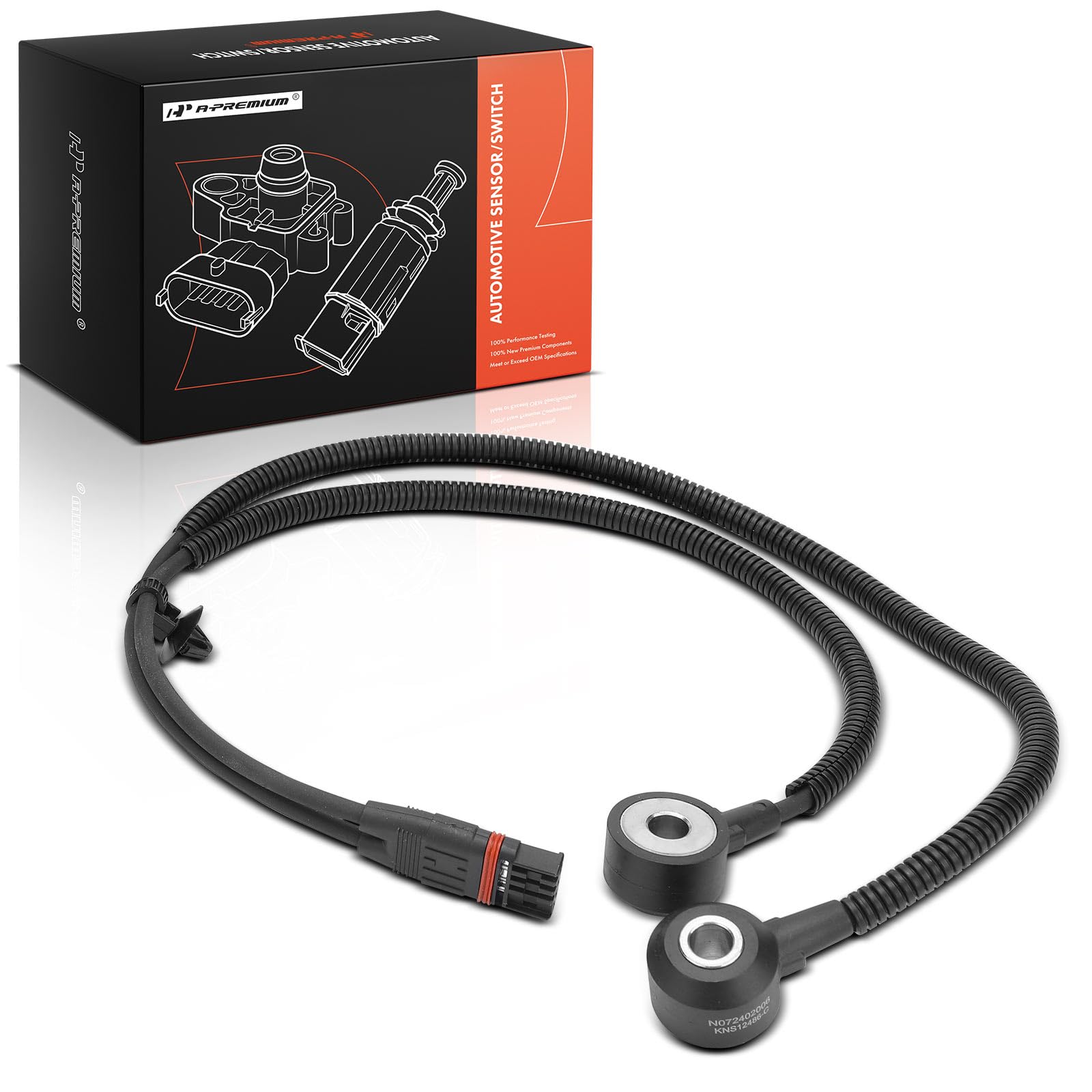 A-Premium Ignition Knock Detonation Sensor Compatible with BMW 323i, 325i, 325xi, 328i, 328i xDrive, 328xi, 330i, 330xi, 335i, X5, 525i, 525xi, 528i,