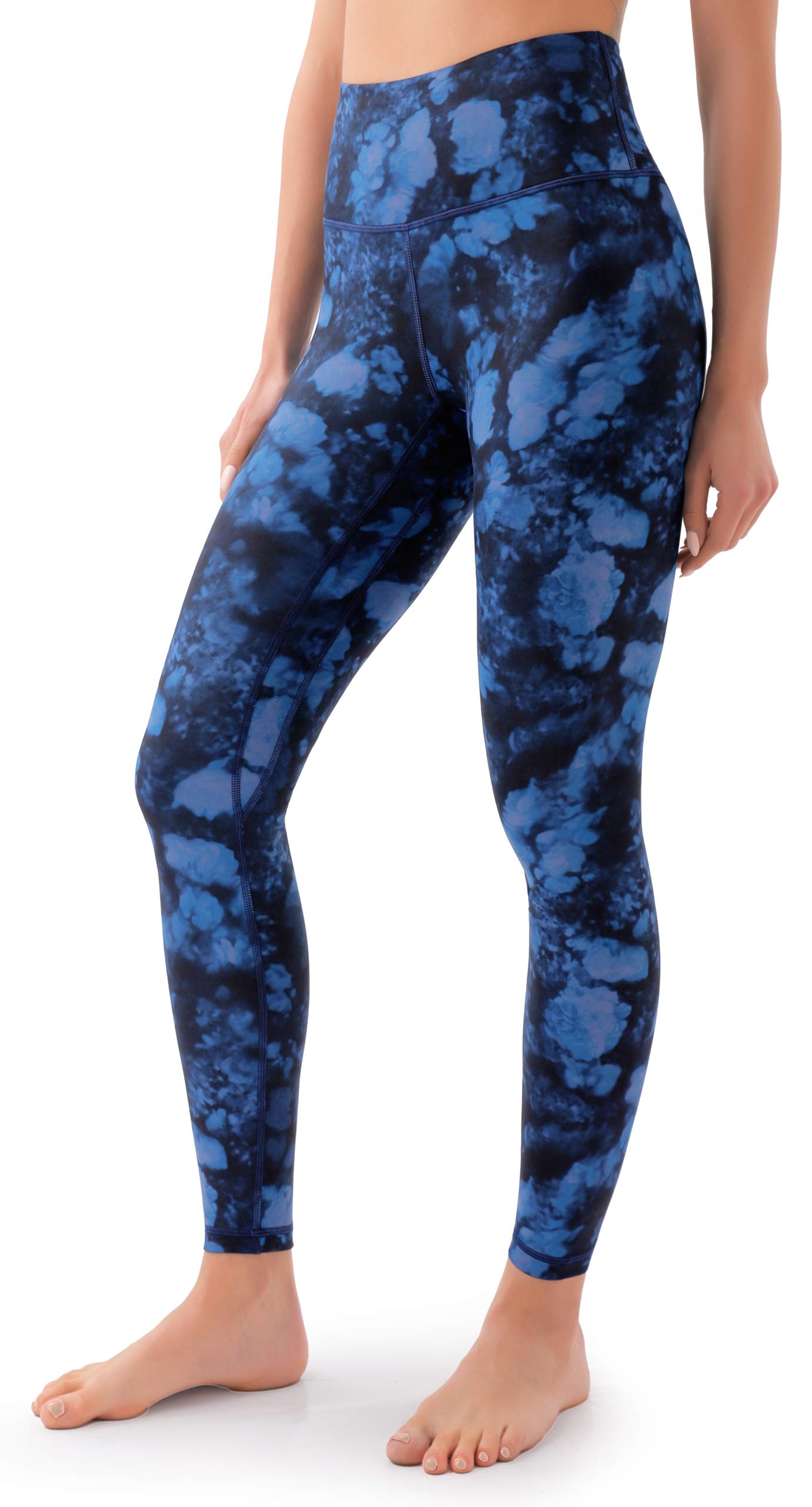 VOEONS Women's Workout Leggings Squat Proof High Waisted Athletic Yoga Pants for Women with Inner Pockets, Blue Enchantress, XS