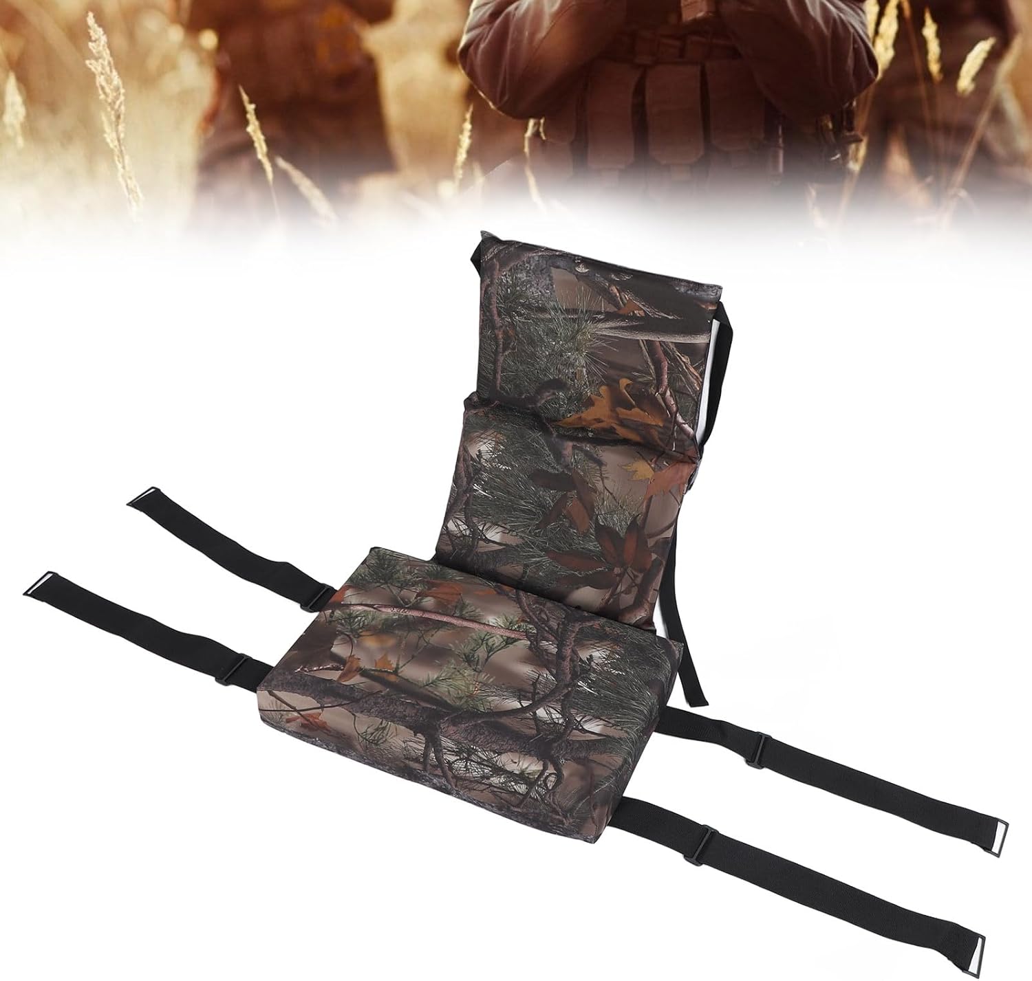 plplaaoo Seat Cushion Pad Comfortable Treestand Replacement Seat Gear Accessories for Hunters Camo Design 600D Oxford Fabric Lightweight Portable