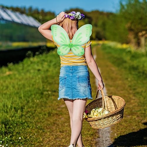 Miniatura 6 de ZIRICHER Alas de hadas grandes para niñas, alas de hada de mariposa, regalo de fiesta de cumpleaños para niños