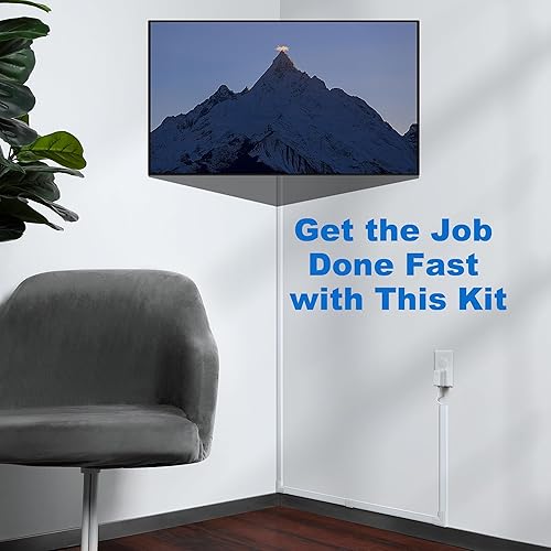 Miniatura 4 de ZhiYo Kit de Cubierta de Cables de Pared de 94.5 pulgadas, Cubiertas de Cables Ocultadoras de Alambres para TV Montada en Pared, Ocultadores de