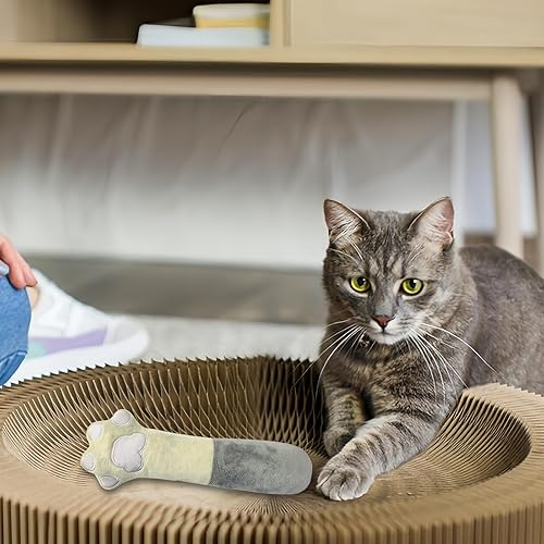 Miniatura 4 de Andiker Cat Toys - Patas de gato, 10.5 pulgadas, juguetes de hierba gatera con sonido arrugado, suave y duradero, juguetes interactivos para gatitos