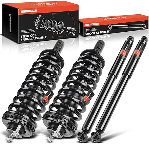 A-Premium Amortiguadores delanteros y traseros compatibles con Chevrolet Trailblazer 2002-2009, Trailblazer EXT 2002-2006 y GMC Envoy 2002-2009,