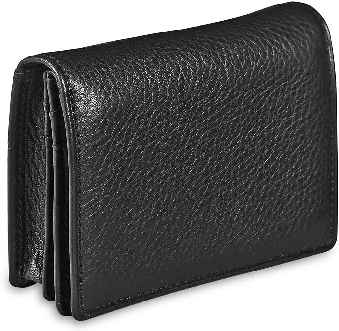 Levenger Deluxe Simple Leather Card Wallet - Black
