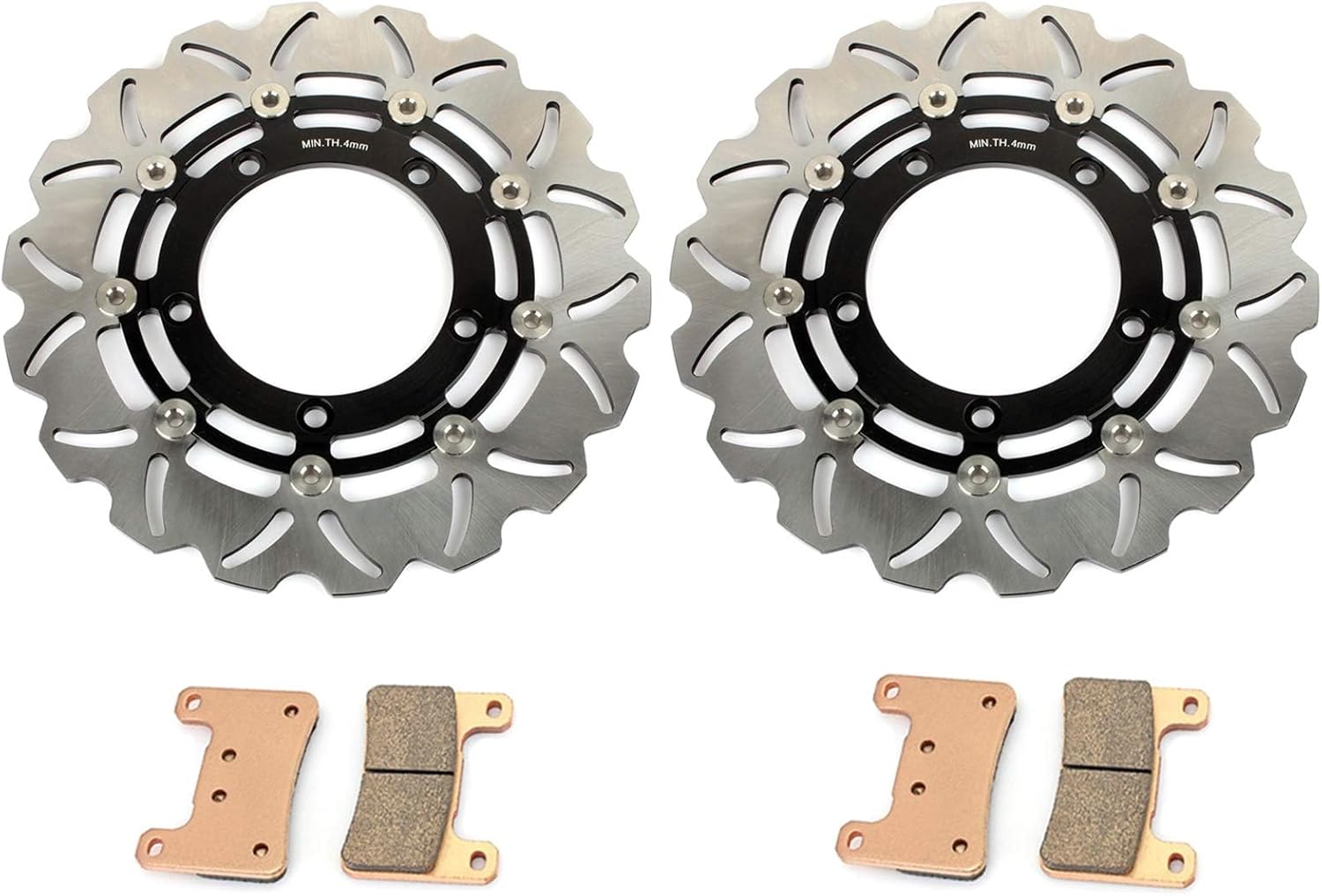 Front Brake Disc Rotors and Pads Kit for Suzuki GSXR 600 750 2004 2005 GSX-R 1000 2004