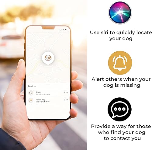Miniatura 6 de Pup Culture Soporte de AirTag para collar de perro, para rastreador de perros GPS, para Apple iPhone, paquete de 2