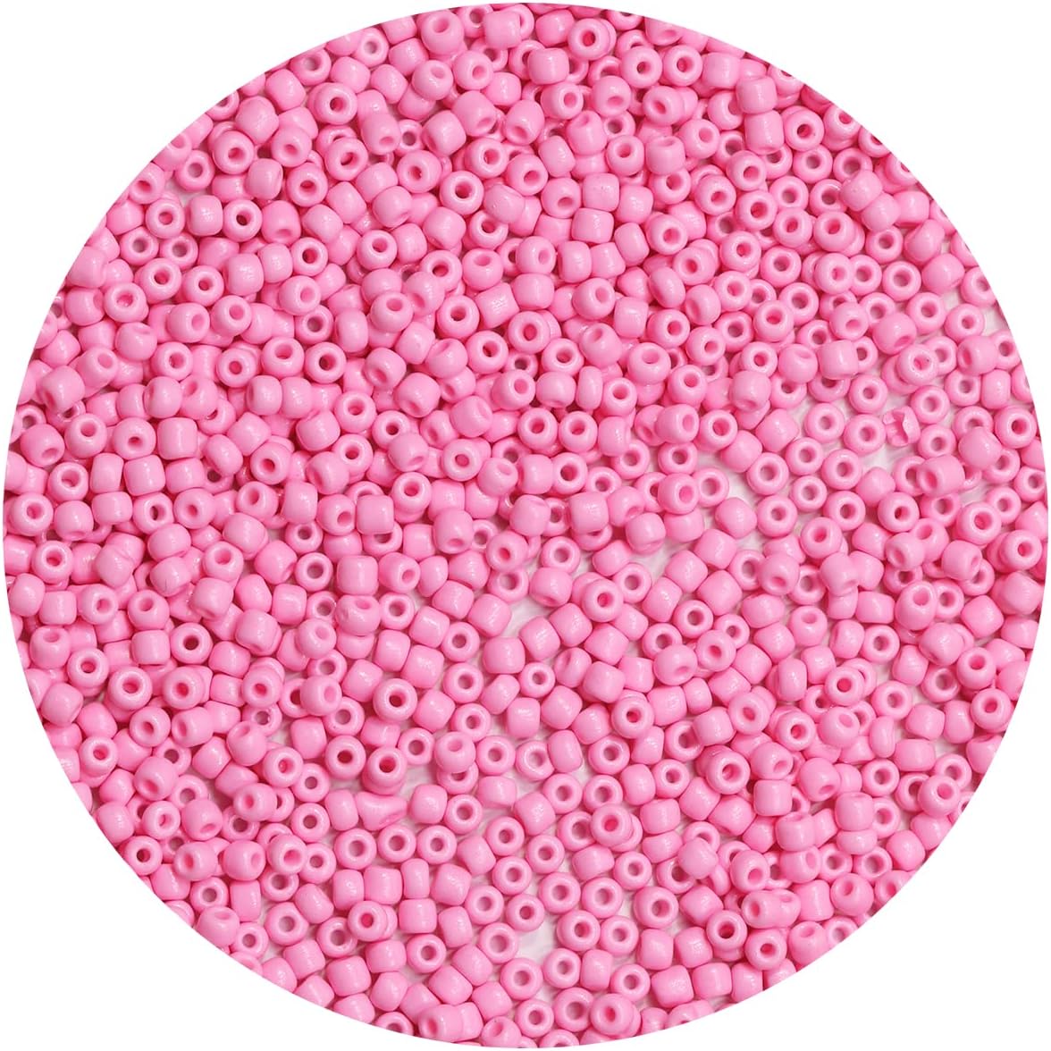 3mm Pink Seed Beads 8/0 50gram About 1780pcs Seed Beads for Making Wrist Bracelet Earring Necklace Jewelry