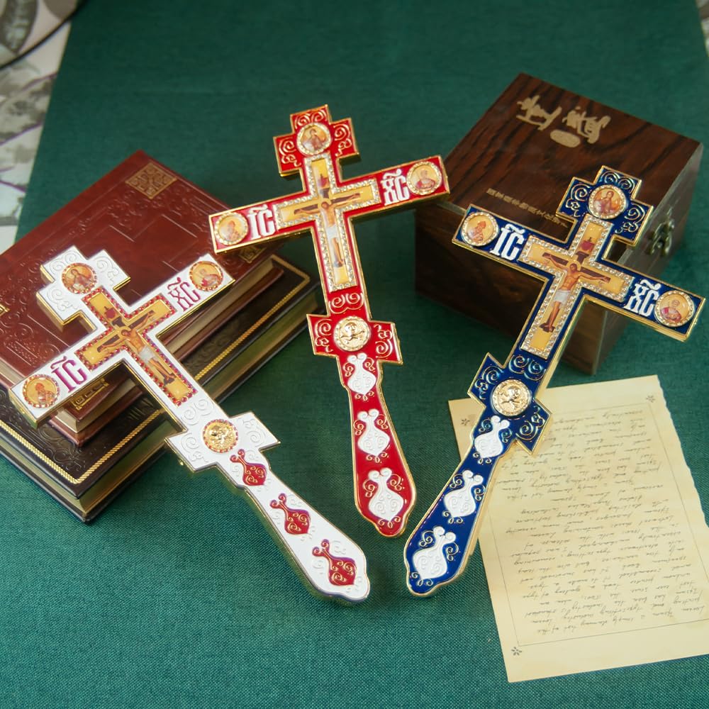 Croce di legno da parete fatta a mano Croce ortodossa Decorazioni di casa 220872