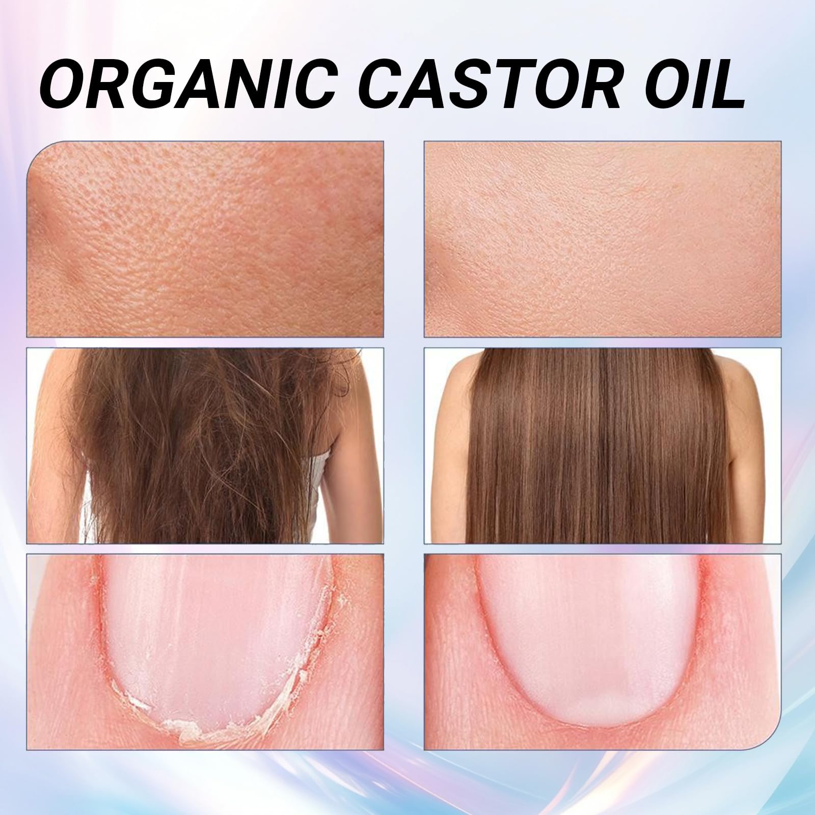 DESIYUE Organic Castor Oil Roll On with Rose Quartz Roller, 100% Castor Oil Organic Cold Pressed, Castor Oil Rose Quartz Roller Ball for Face and Body, Hair, Eyebrows, Moisturize Skin (1PC) - 5