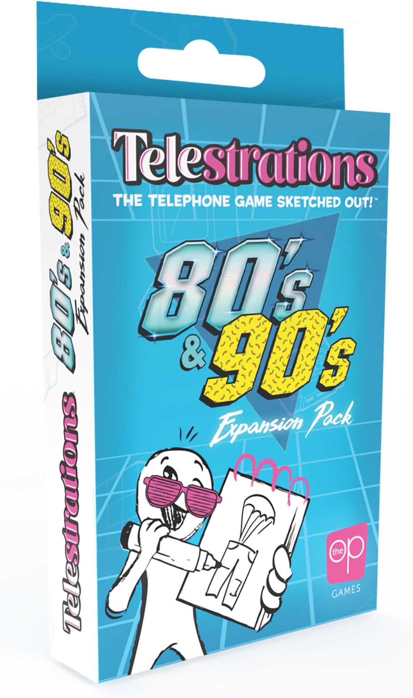 USAopoly Telestrations 80s/90s Expansion Pack | Featuring 600 Totally Awesome Words, Phrases, and References | Great New Addition to Telestrations Party Game