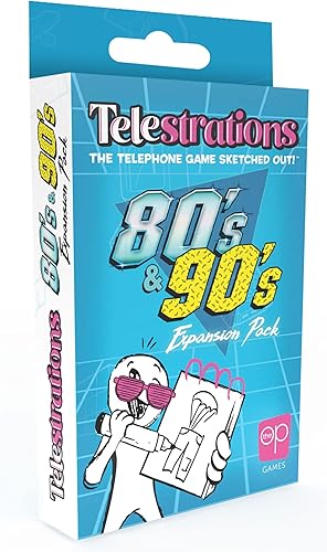 Telestrations Paquete de expansión de los años 80/90 | Con 600 palabras, frases y referencias totalmente impresionantes, gran nueva adición al juego