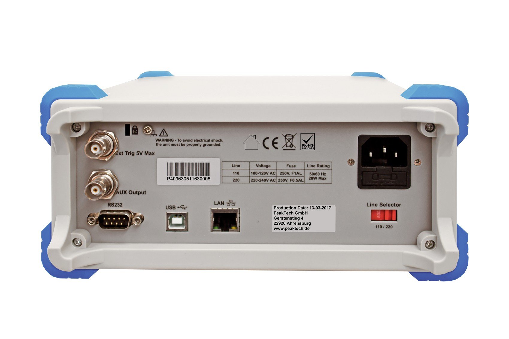 PeakTech P 4096-200000 Counts Grafisches True RMS (bis 100 kHz) Tisch Multimeter mit LAN- & USB-Schnittstelle, RS-232, Digital Multimeter mit 4" TFT-Farbdisplay, 1 Mio. Punkte - Max. 150 Werte/Sek.