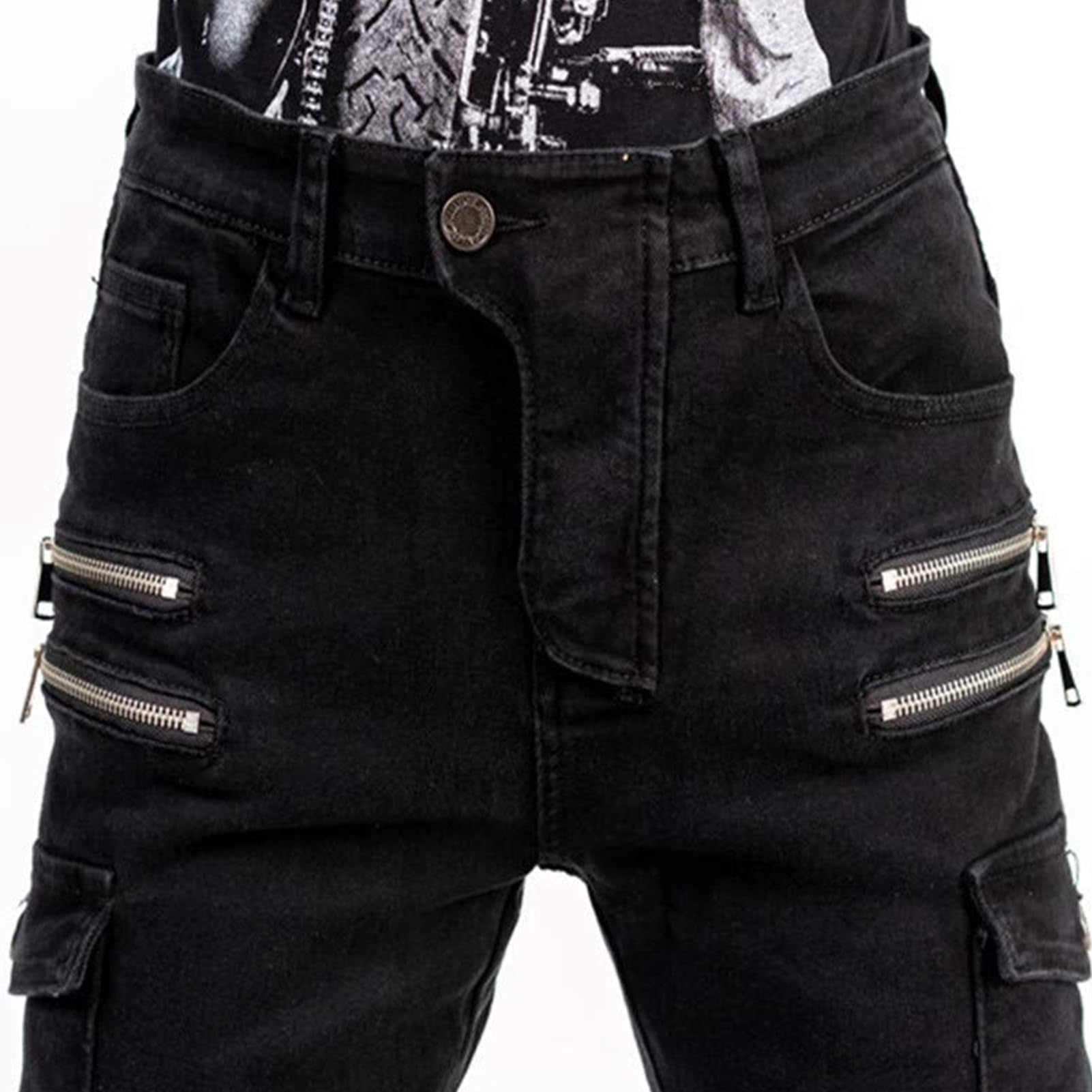 Uomo Moto Pantaloni Jeans con Protezione Motorcycle Biker Pant 4 X Attrezzature di Protezione