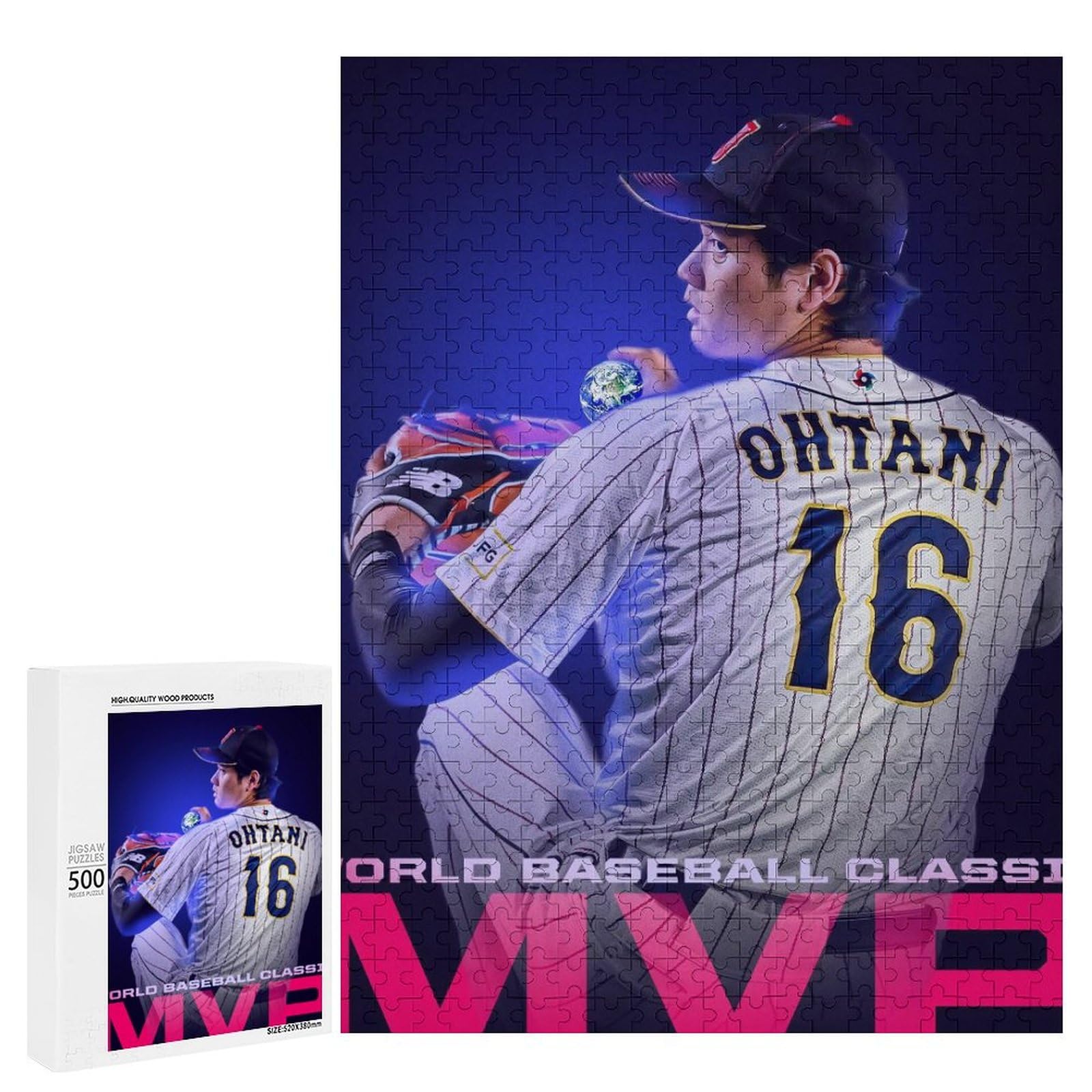 Amazon.co.jp: MVP 大谷 翔平 番號16 ジグソーパズル 木製 パズル 