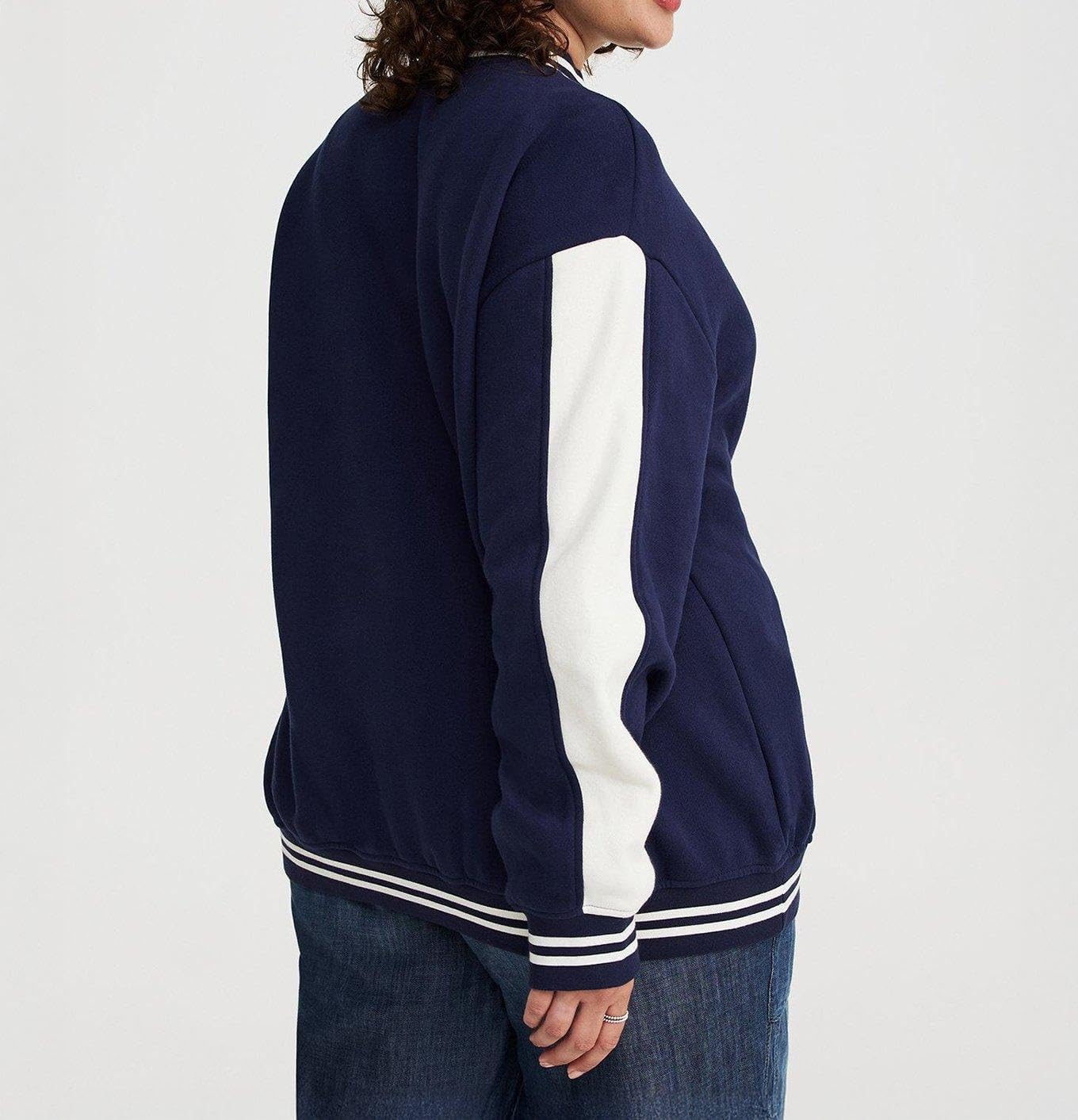 Torrid Women's Plus Size Fleece Relaxed Bomber Jacket