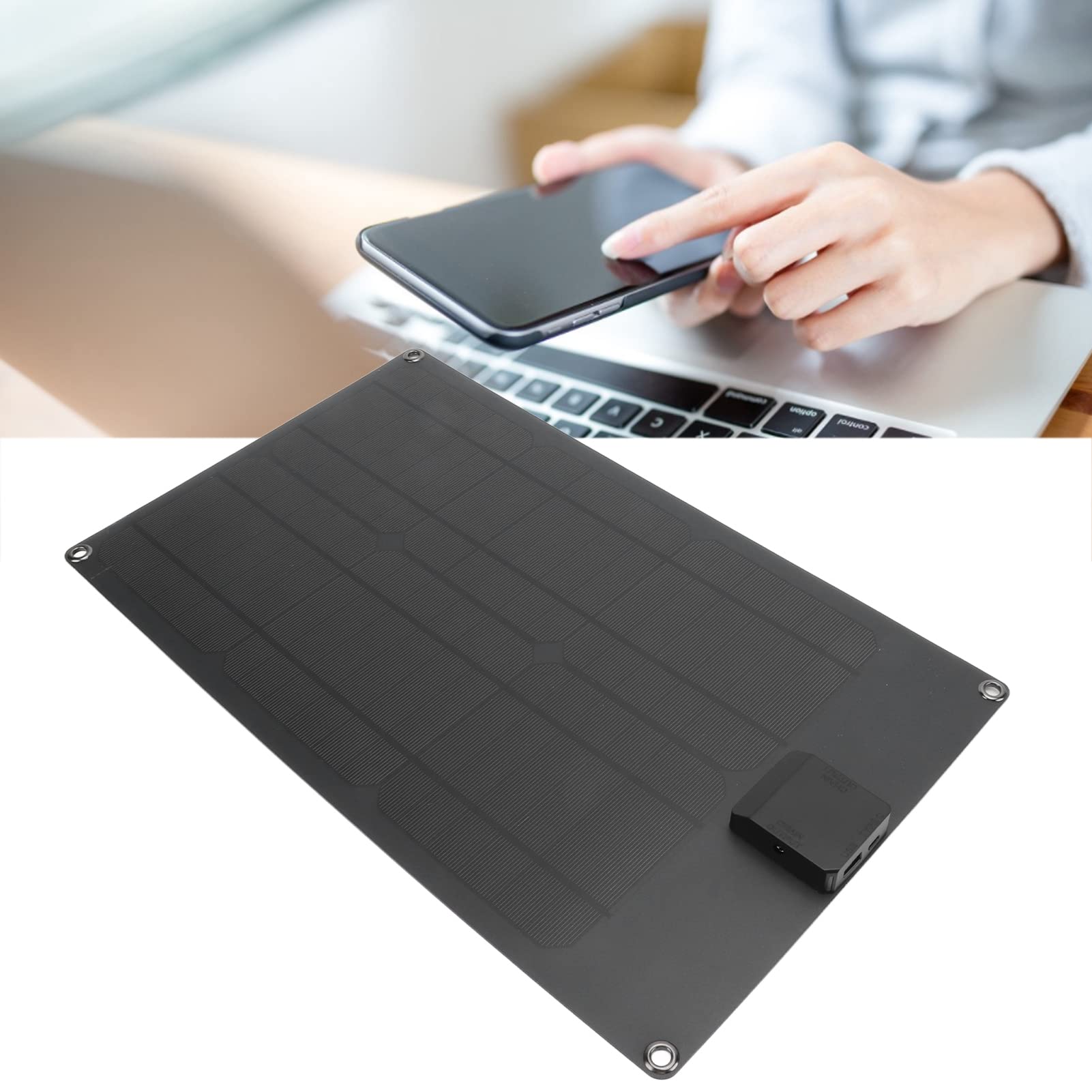 Panel solar de 20 W Cargador solar portátil impermeable con salida de USB Tipo C DC para carga de emergencia al aire libre Cámara GPS GPS