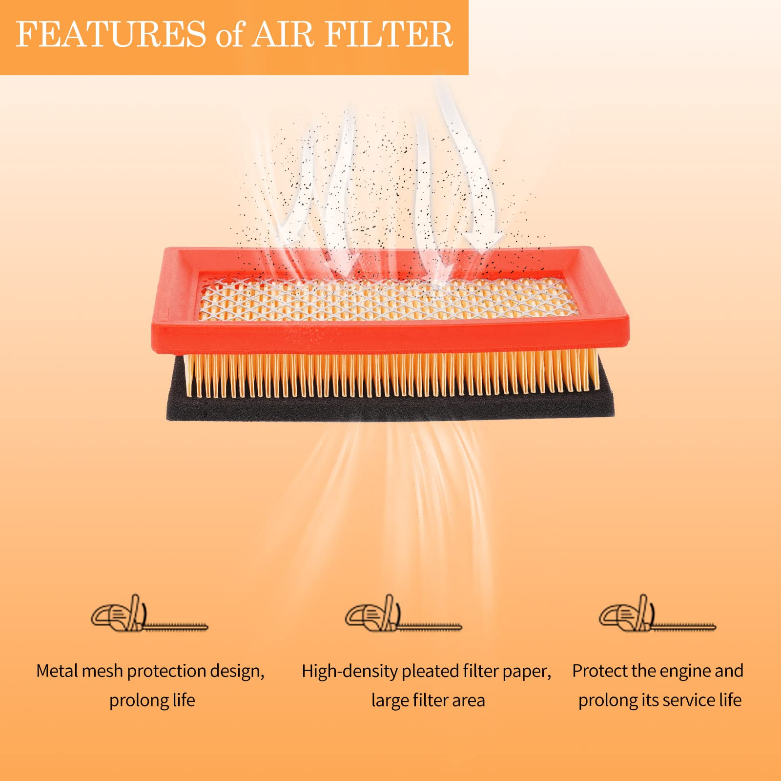 2x Air Pre Filter For Honda 1408301S 1408304S, 951-10298 751-10298 17211-ZG9-M00