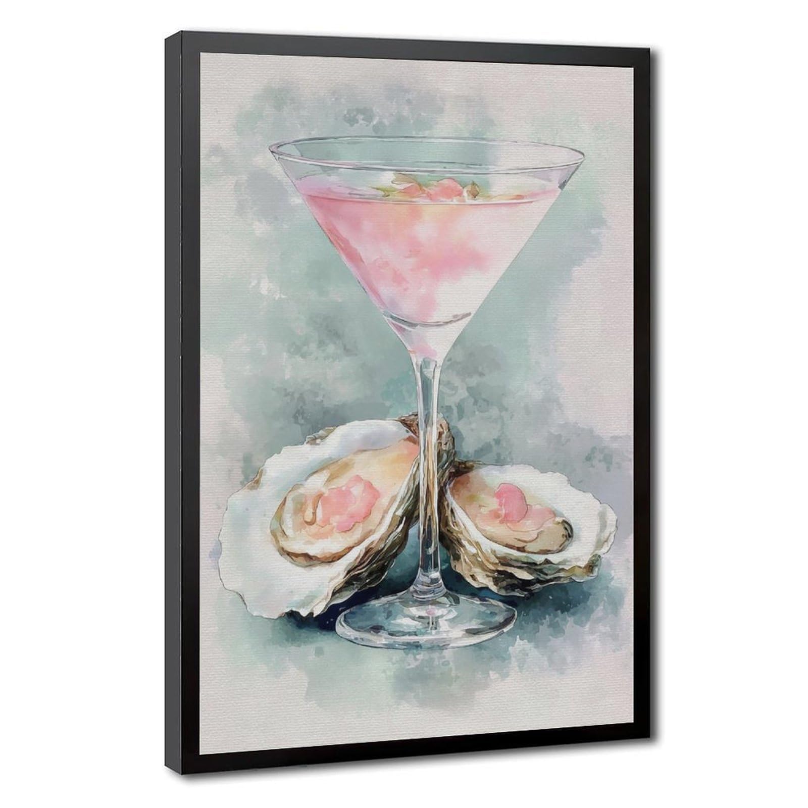 Flamint Coastal Bar Oil Painting Canvas Poster for Dorm Room Decor Gift