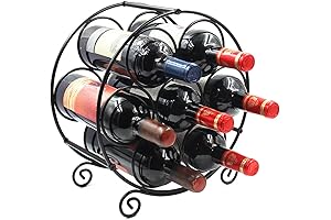 PAG Black 7-Bottle Countertop Wine Rack