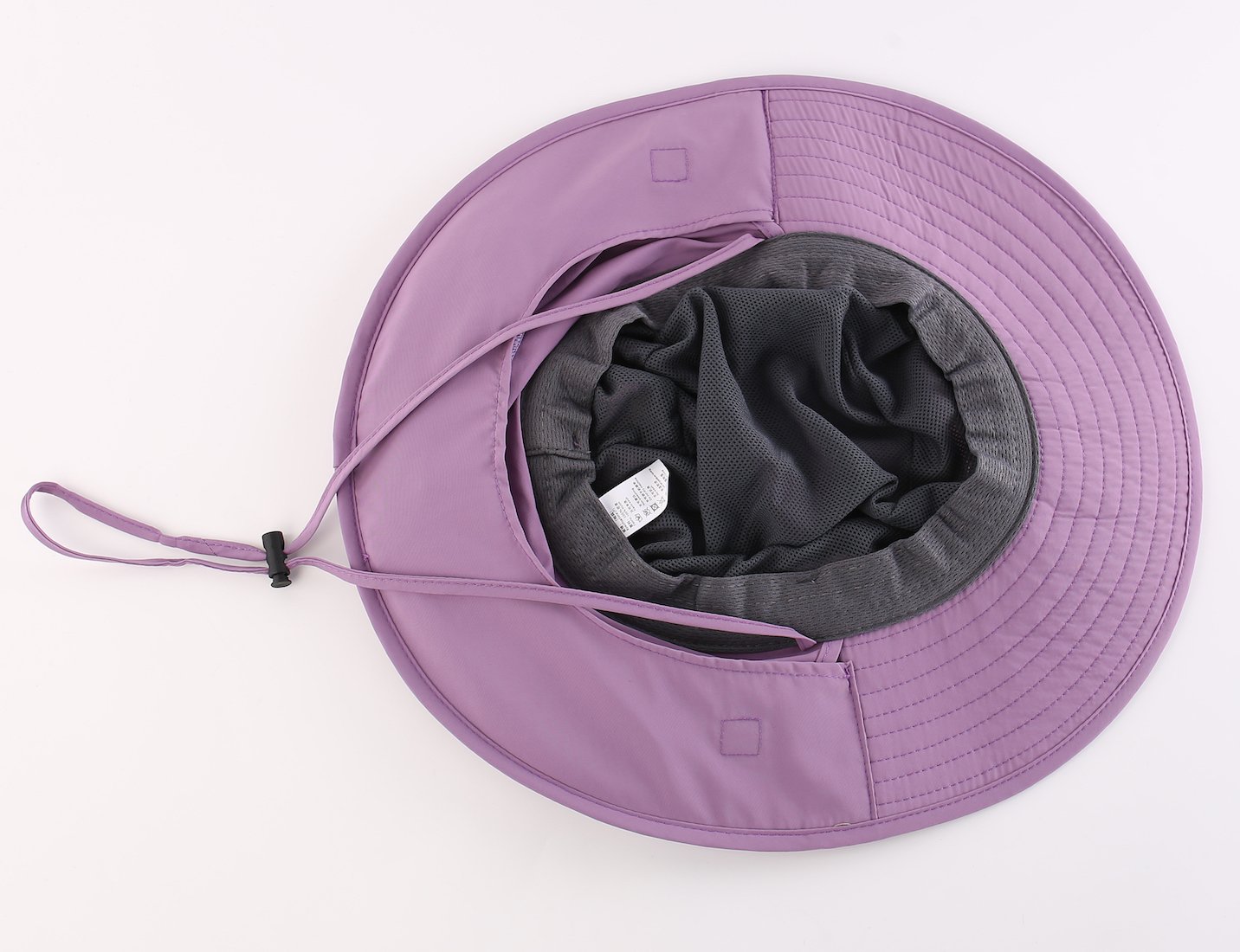 Outdoor UPF50+ Mesh Sun Hat Wide Brim Fishing Hat with Neck Flap