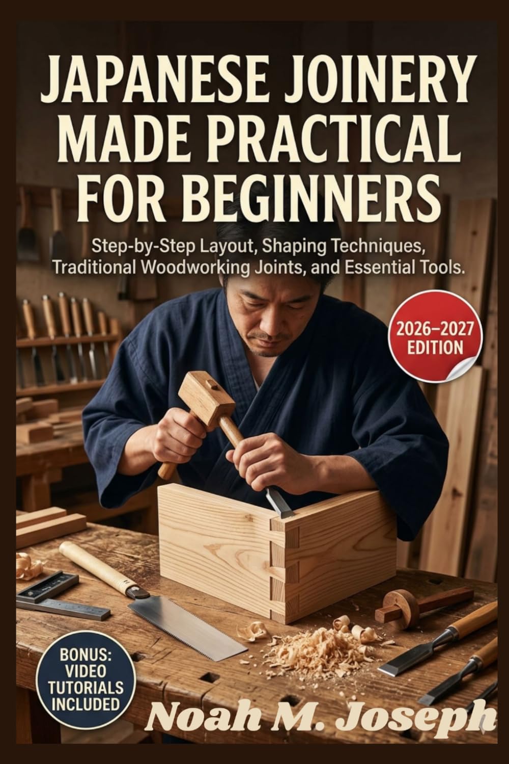 Japanese Joinery Made Practical for Beginners: Step-by-Step Layout, Shaping Techniques, Traditional Woodworking Joints, and Essential Tools