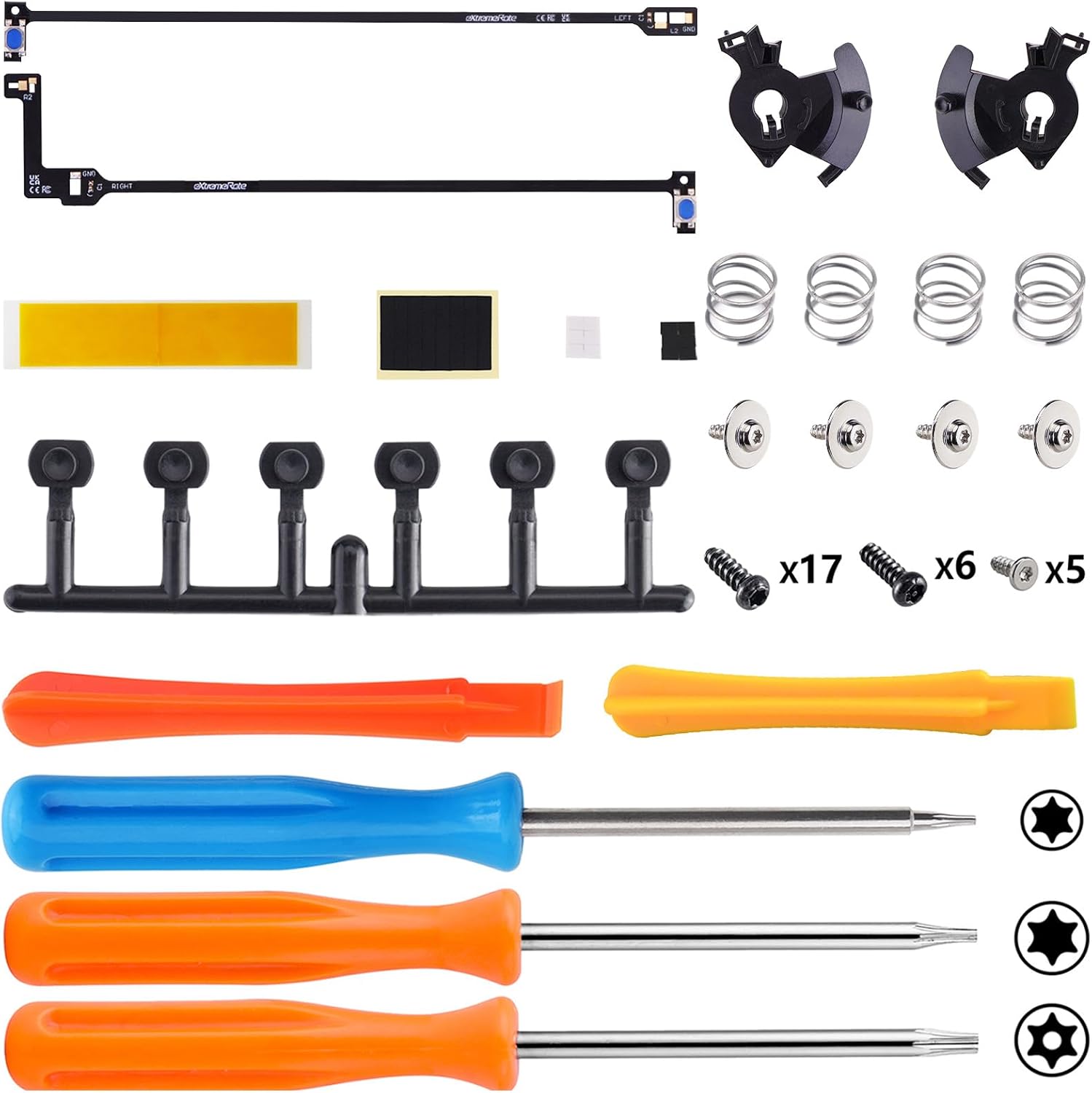 eXtremeRate Clicky Hair Trigger Stop Kit for Xbox Elite Series 2 Controller Shoulder Buttons, Ergonomic Tactile Switches LT RT Mouse Clicky Kit for Xbox Elite 2 Controller (Model 1797)
