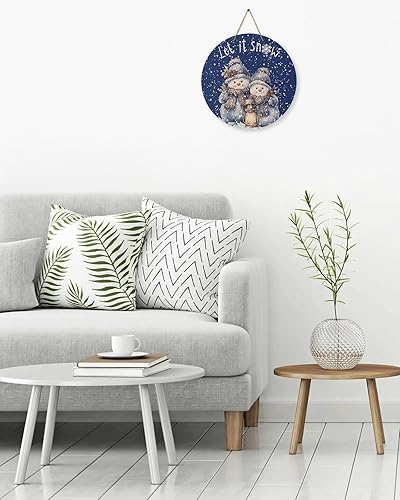 Miniatura 4 de Letrero de bienvenida para decoración de puerta delantera, corona de 10 pulgadas, decoración navideña para porche, jardín, inauguración de la casa,