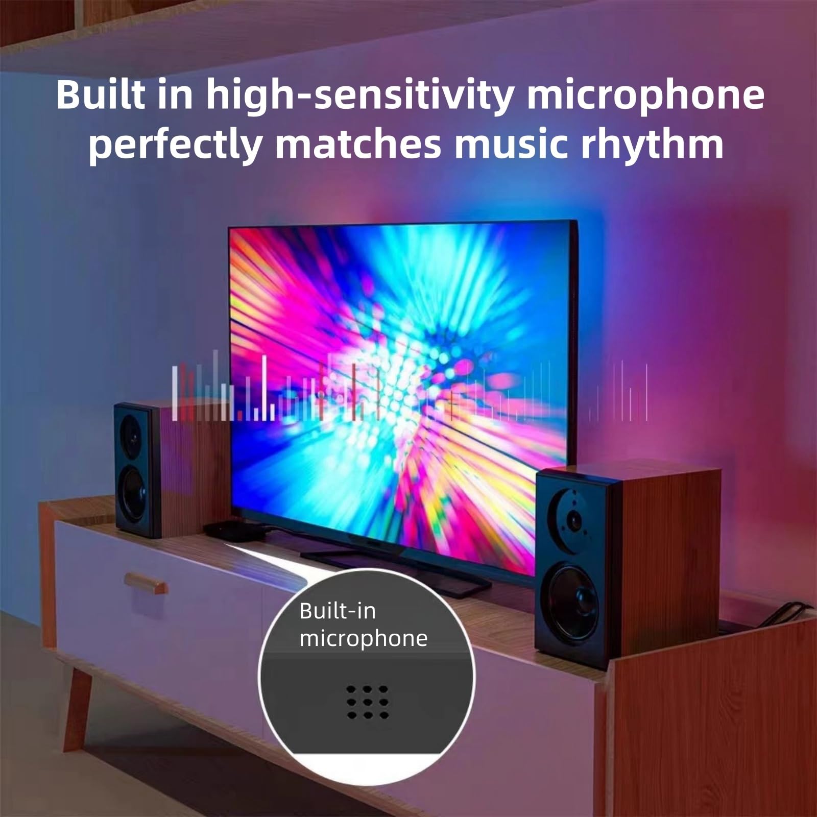 Retroilluminazione Tv Sincronizzata Con Schermo Streaming Colore TV Luce Ambientale TV Proiezione Home Cinema Schermo Sincronizzazione Luce Gioco Set Collegamento Usb Led Strip Luci Per Tv(75in)