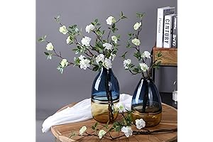 WEISPARK Artificial White Floral Stems