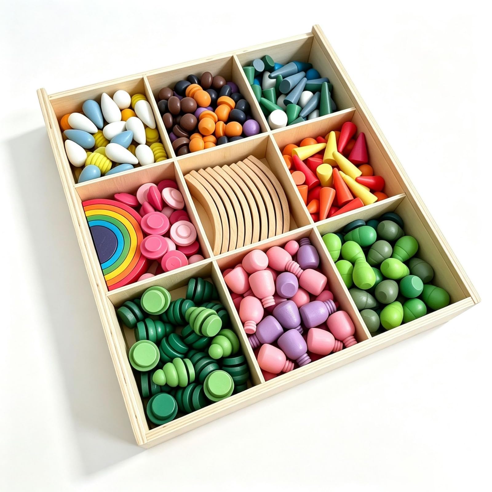 Gioco di Costruzioni in Legno Educativi , Design Moderno E Contemporaneo | educativo, Creativo, Giocattolo, per Cameretta, Scuola prescolare, Neonati