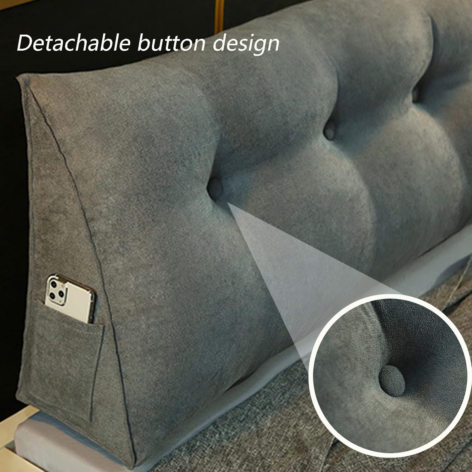 Wedge Body Positioners Pillow Reading Bedrest Throw Pillows Triangular Wedge Cushion,Triangular Headboard Backrest Positioning Support Reading Wedge Pillow,D,23.6 x7.87x19.68in