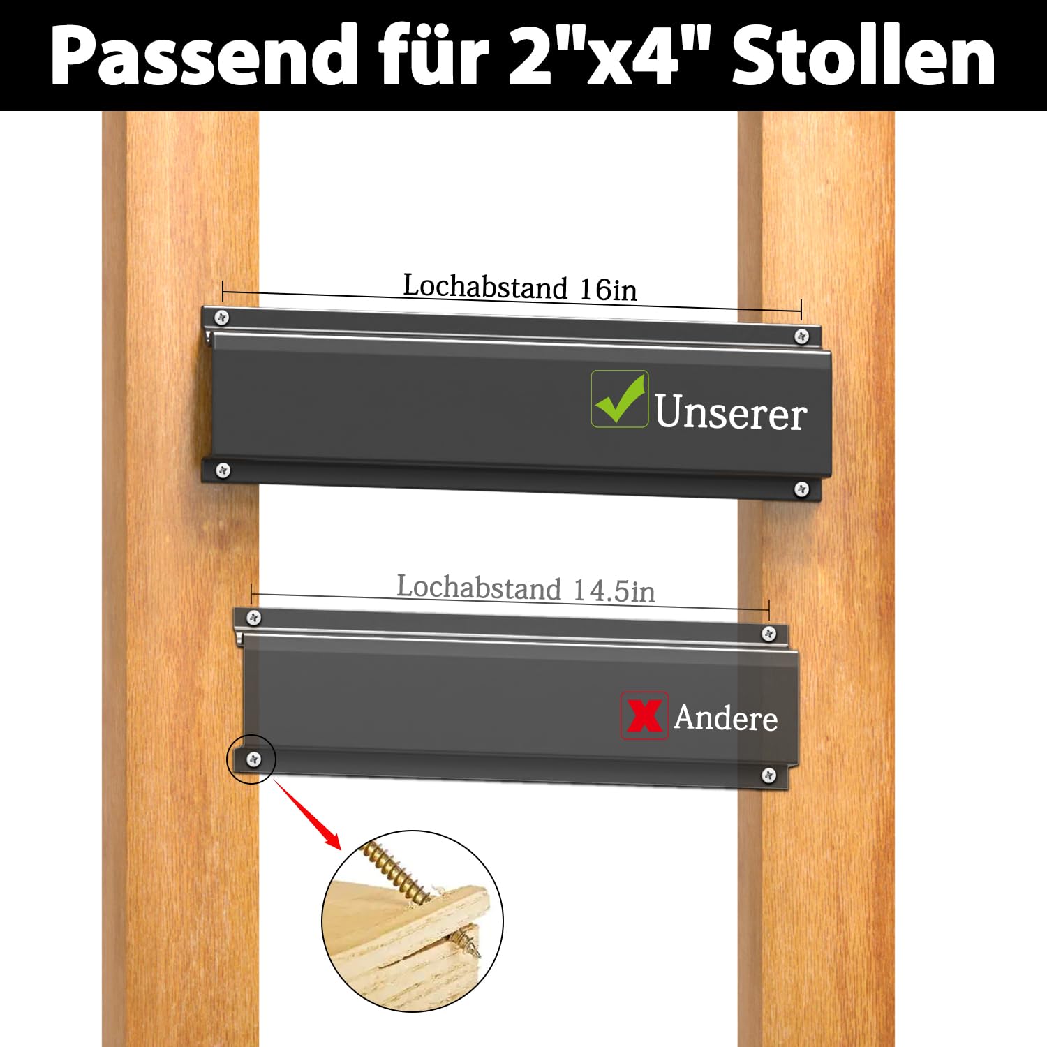 3-H Garage Aufbewahrung,120cm Einstellbar 10 Wandhaken Garagen und 4 S Haken für Gartengeräte,Werkzeughalter Wand Gartengerätehalter für Garage Keller Skiausrüstung Besen Stühl Rechen Schaufel Schwarz