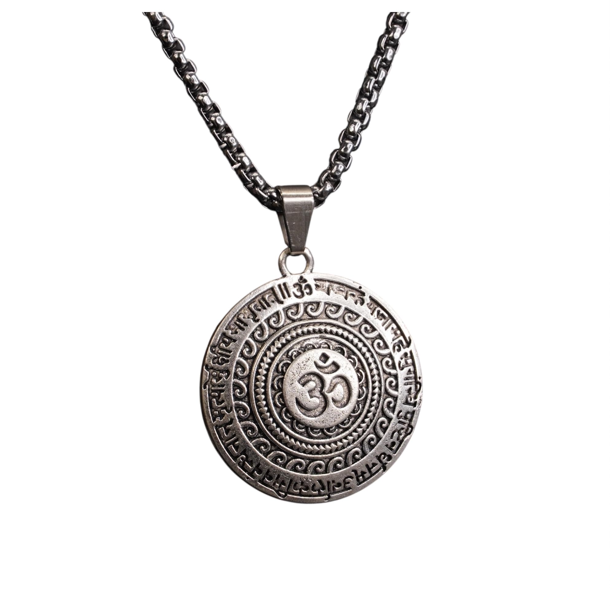 revashree craft world Religious Lord Maha Mrityunjaya Pendant Necklace for Men Silver Locket with Chain Stainless Steel Neck Chain for Men | Jewellery Accessories for Boys | Gifts for Brother, Boyfriend & Husband-picture-57