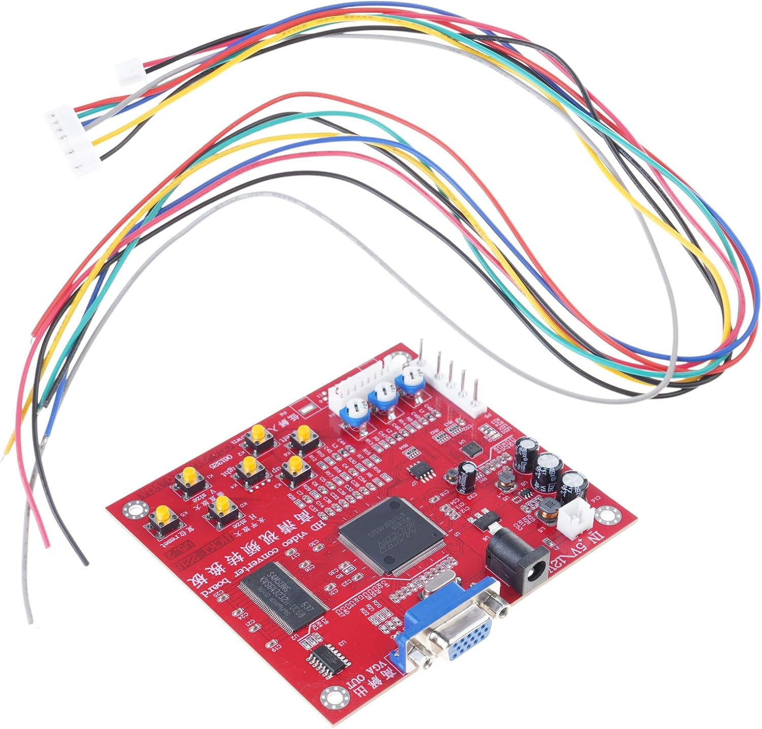 Video Game Converter Board Game RGBS/CGA to VGA Auto Scan Identify Gaming Signals CGA to VGA Auto Scan Video Signals