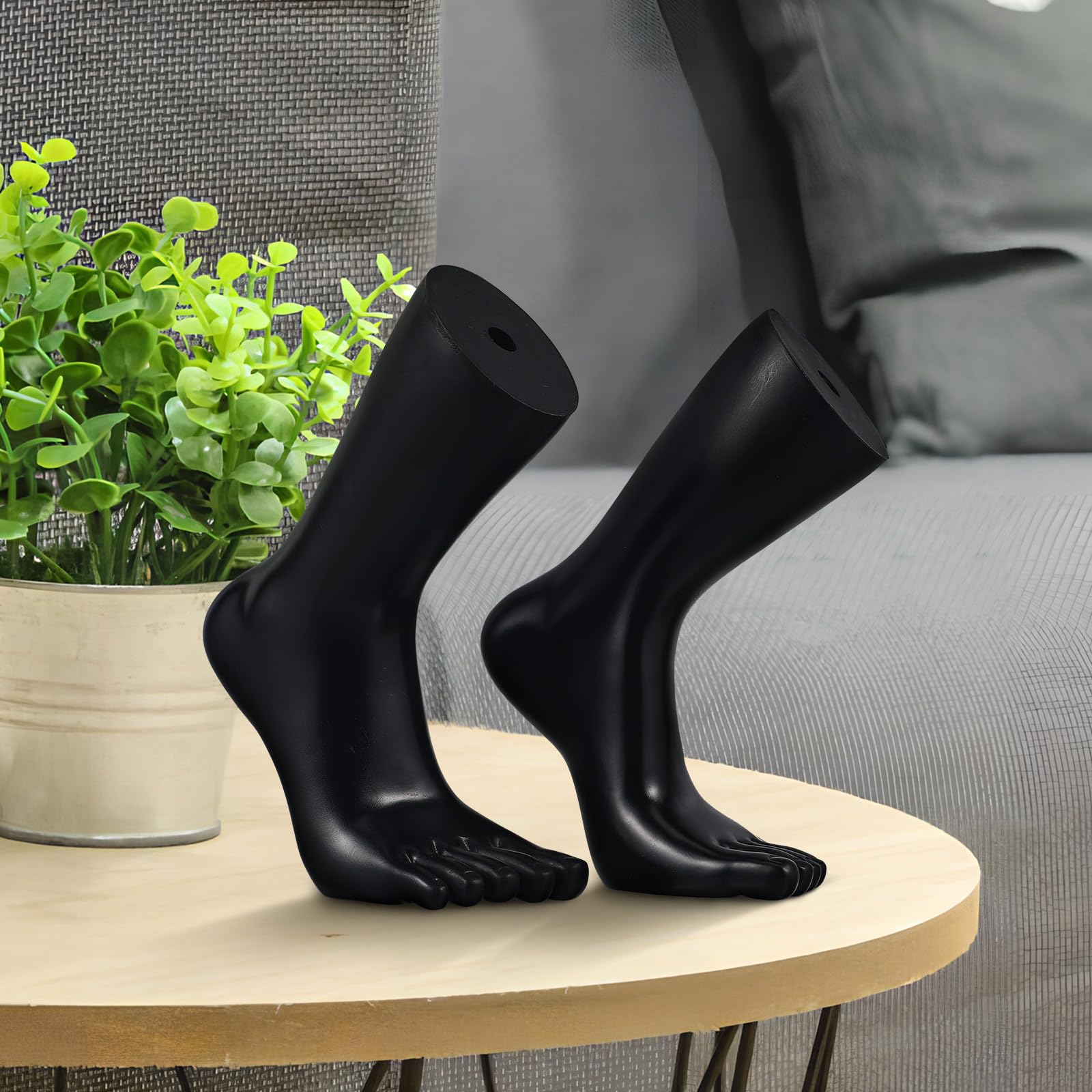 iplusmile 2 Stück Fußmodell Mannequin Sockendisplay: Fußmodell Schaufensterpuppe - Realistische Fußpuppe Für Socken Schuhe Fußkettchen Präsentation Ständer